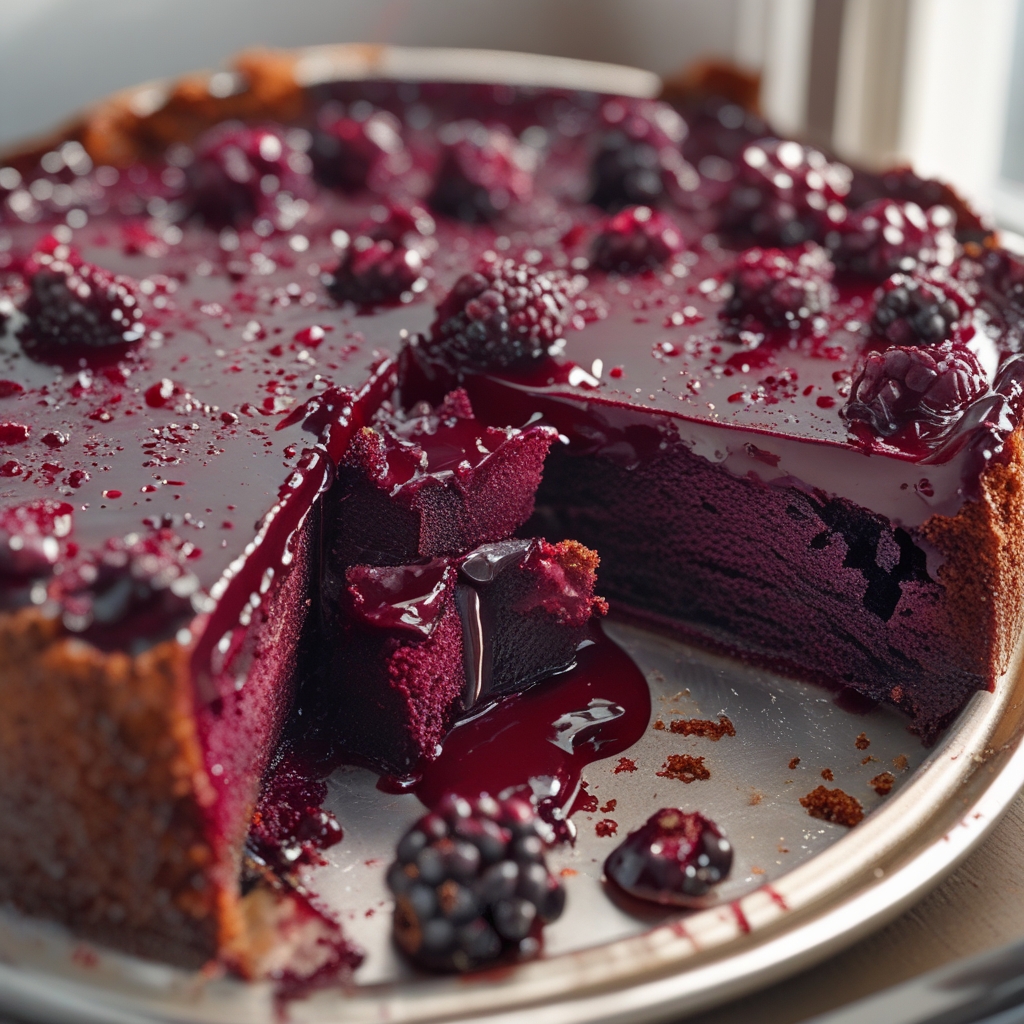 Indulge in the Dreamy Blackberry Velvet Cake: A Showstopper Dessert Easy Homemade Recipe finished