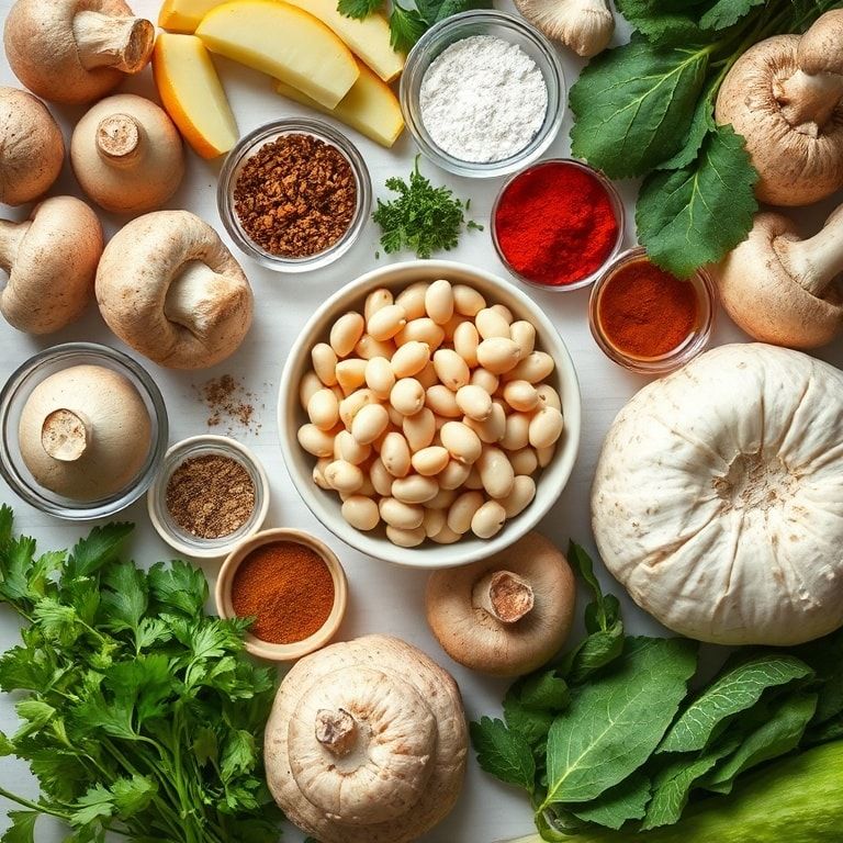 Ingredients for Easy Vegan White Bean Mushroom Stew for Cozy Dinners: Quick & Comforting