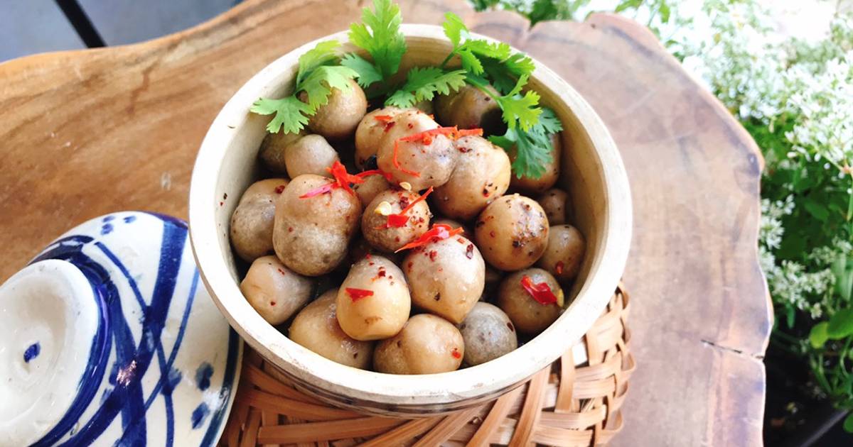 Nấm rơm kho tiêu