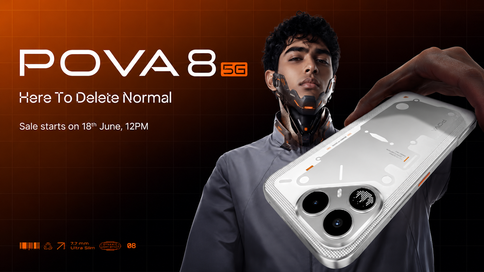 TECNO POVA 8 Launched in India With ALIVE Matrix Lighting, 8,000mAh Battery and Triple-Chip Connectivity