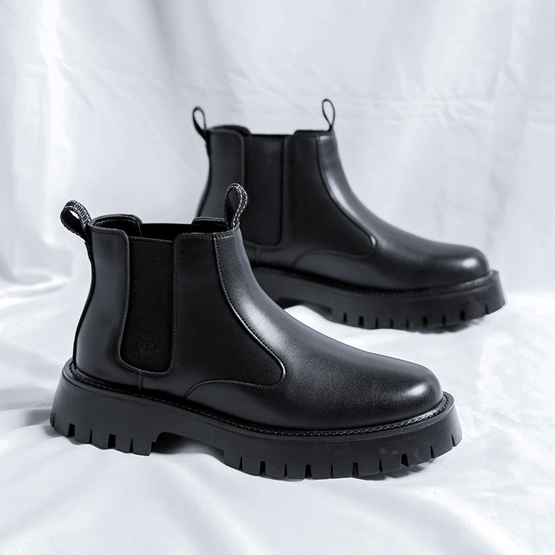 Men's Chelsea Boots, Microfiber, Rubber Sole