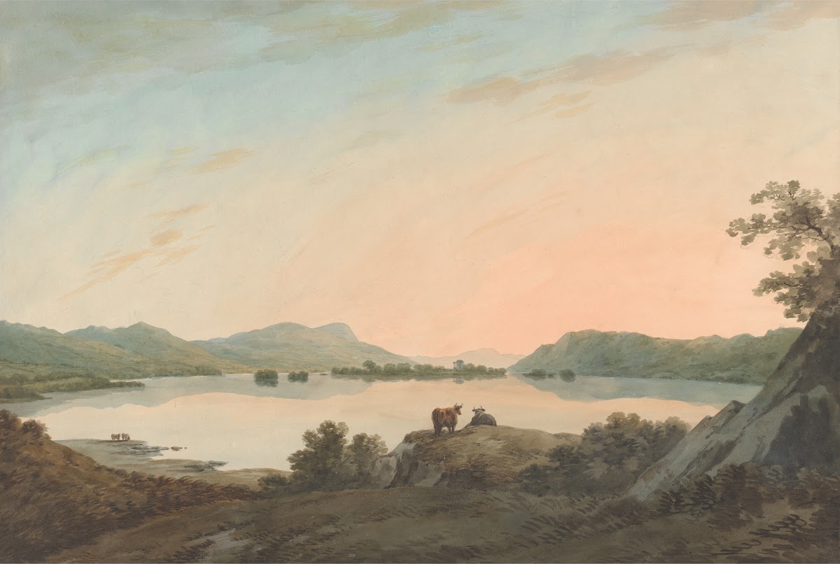 Lake Windermere from Calgarth with Belle Isle ca 1790