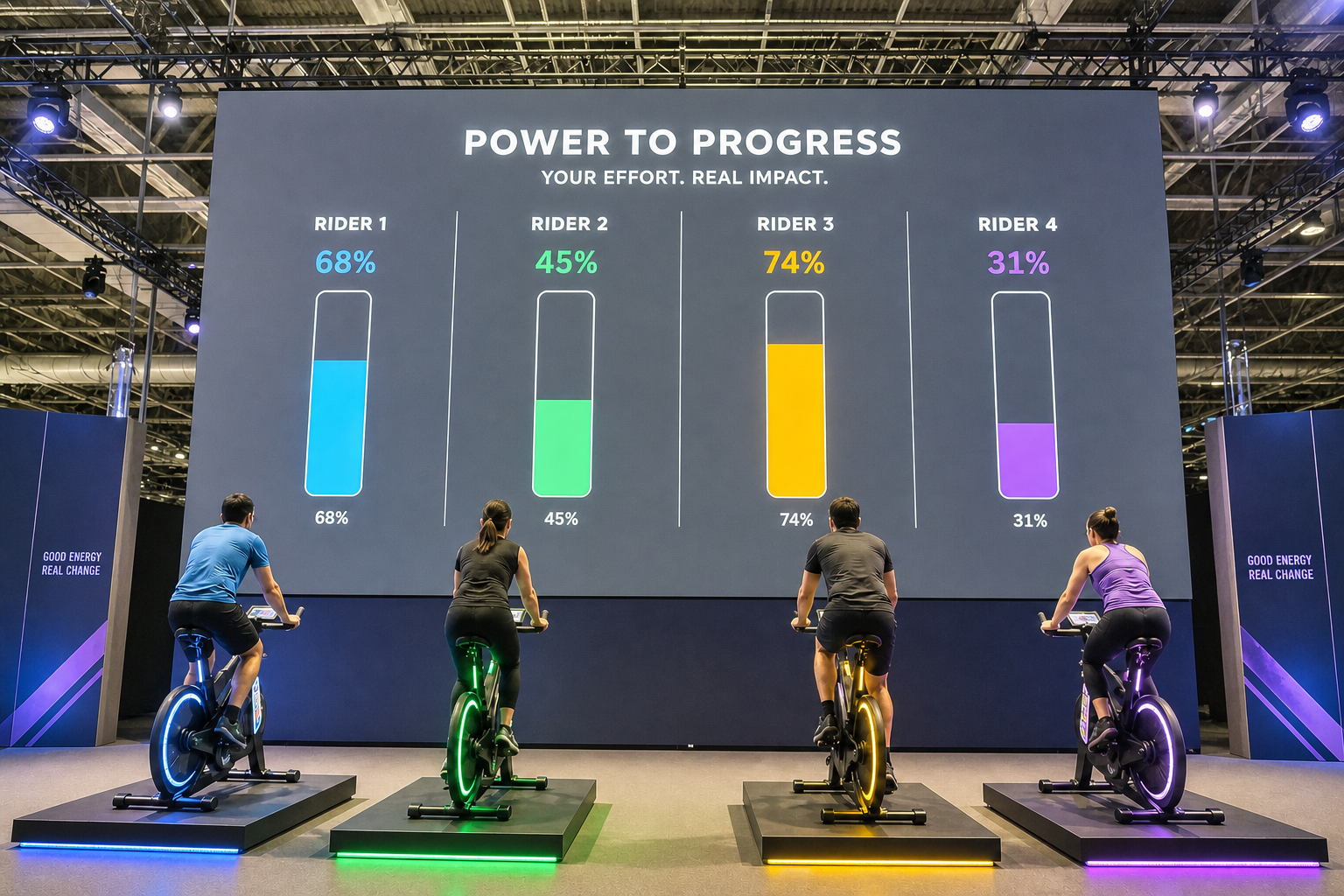 Peddle to light up — Tech installation kit