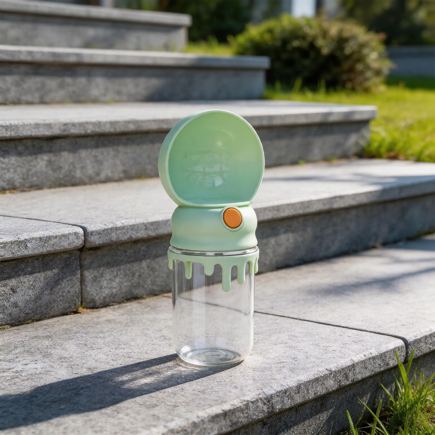 Portable Water Bottle for Pets with Press Valve