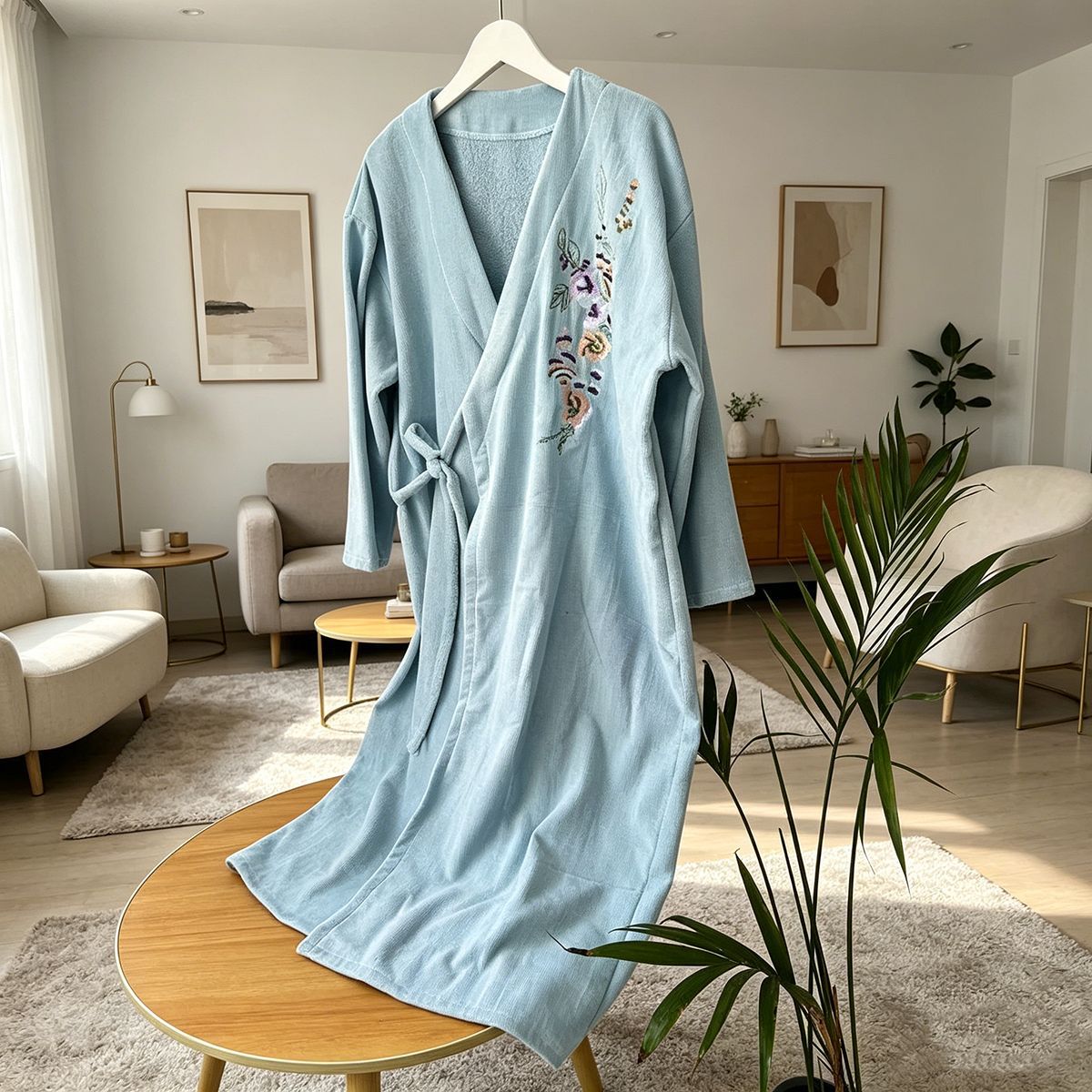 Coral fleece bathrobe for women