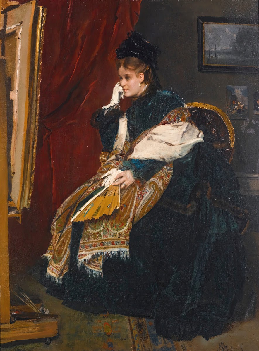 La femme en vert dans latelier