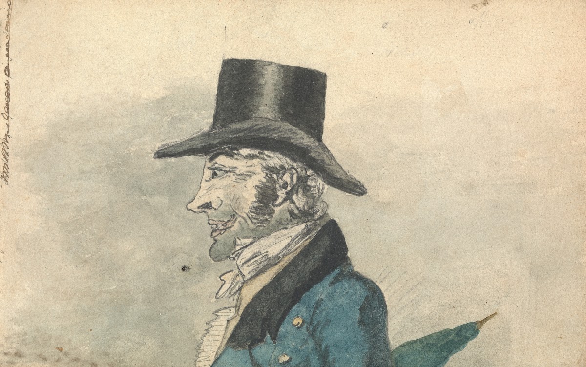 Profile of a Man with an Umbrella