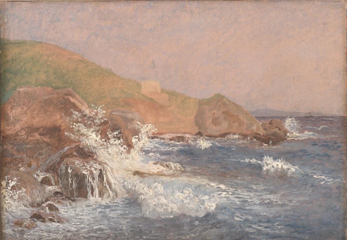 Rough Sea on a Rocky Coast Capri 1839