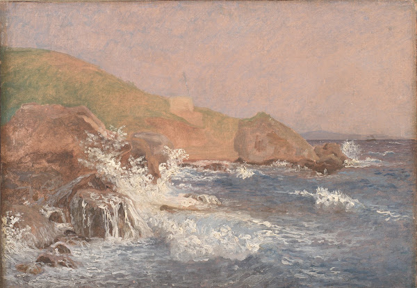 Rough Sea on a Rocky Coast Capri 1839