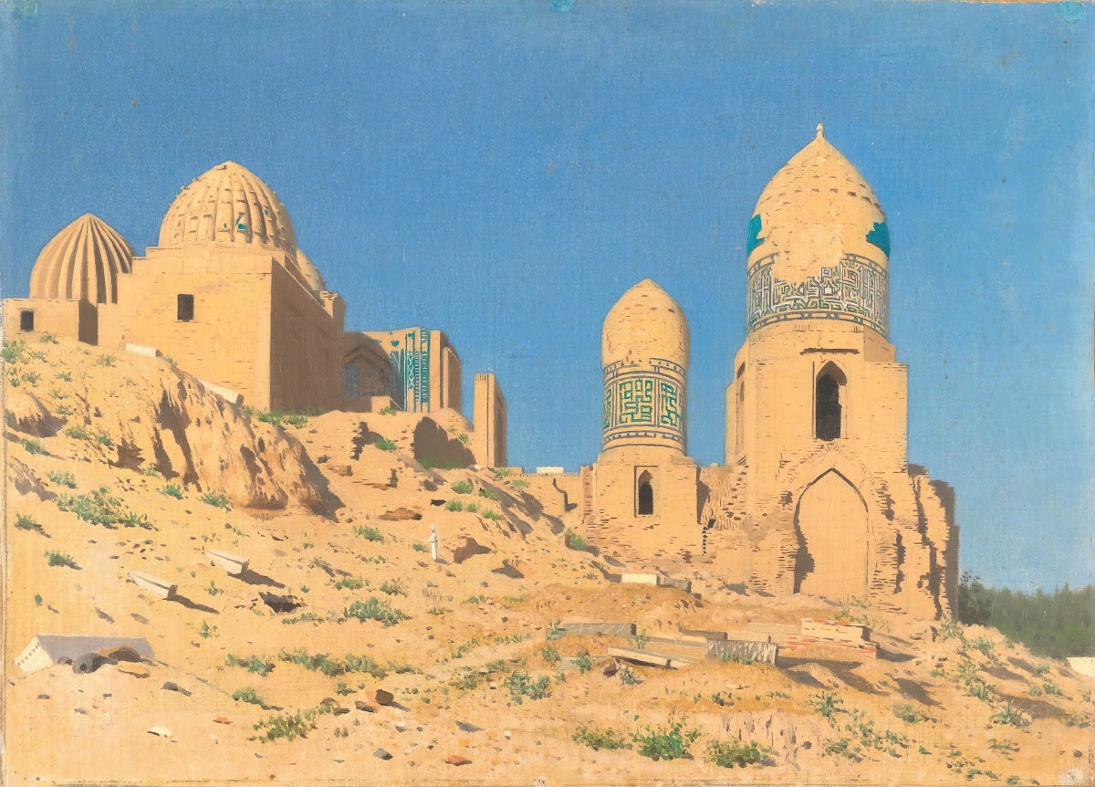 Shah i Zinda Mausoleum in Samarkand between 1869 and 1870