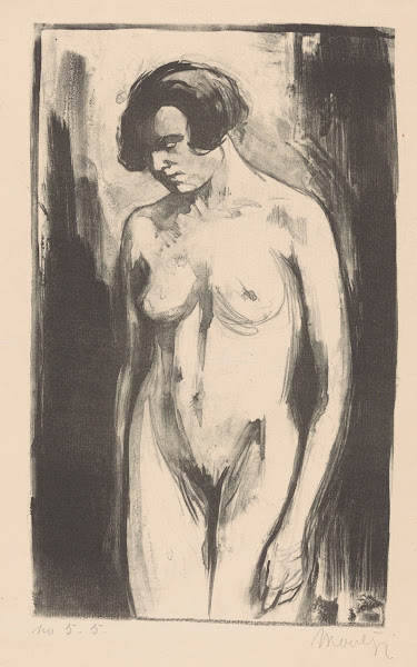 Studie Van Een Staande Naakte Vrouw 1924