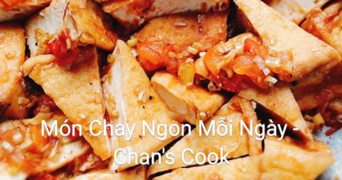 Đậu khuôn kho cà chua xả chay