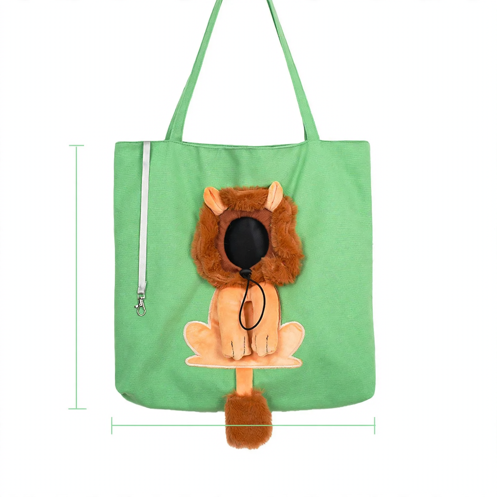 Pet shoulder bag with cartoon motif