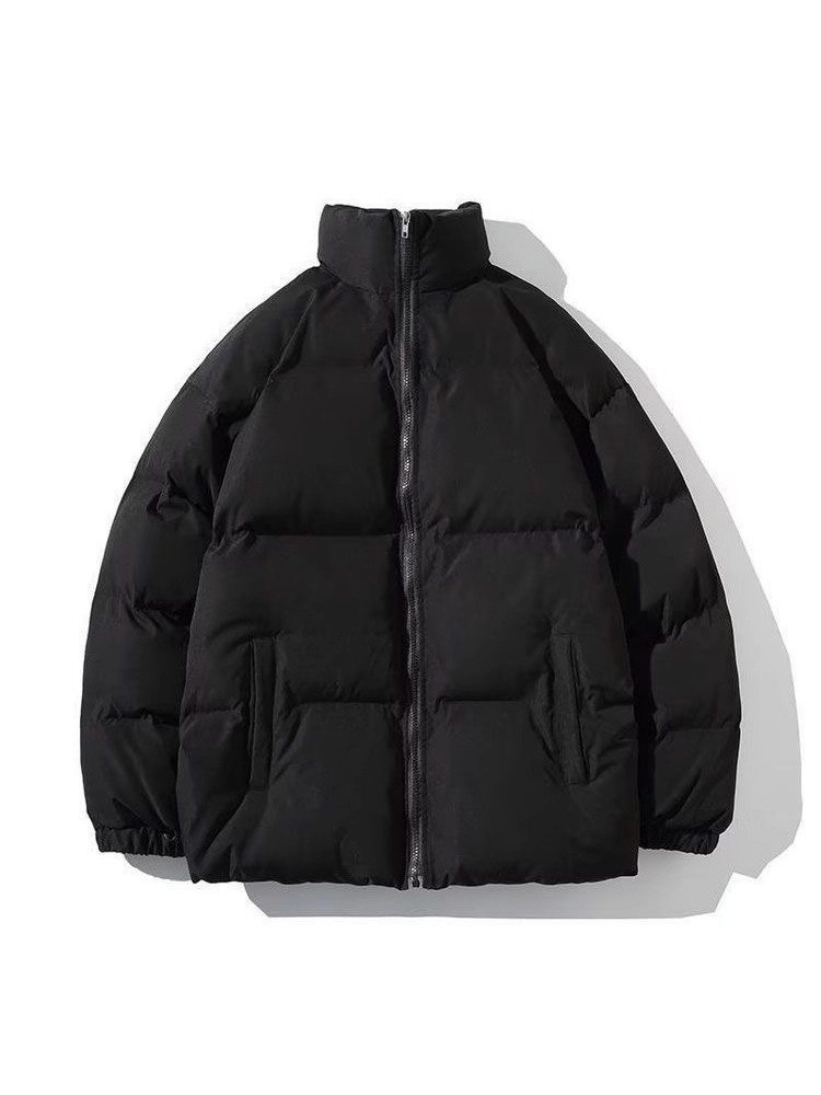 Padded men's jacket with stand-up collar