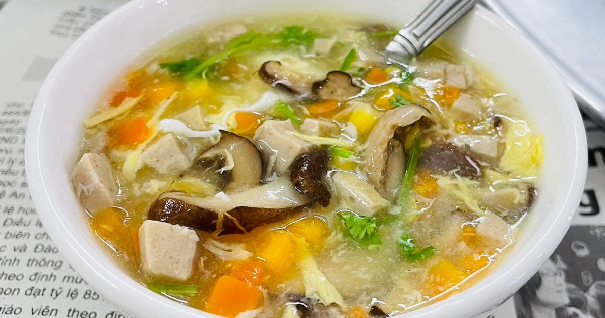 Súp gà nấm bổ dưỡng