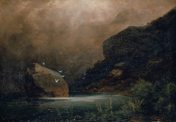 Mountain Lake With Seagulls 1847