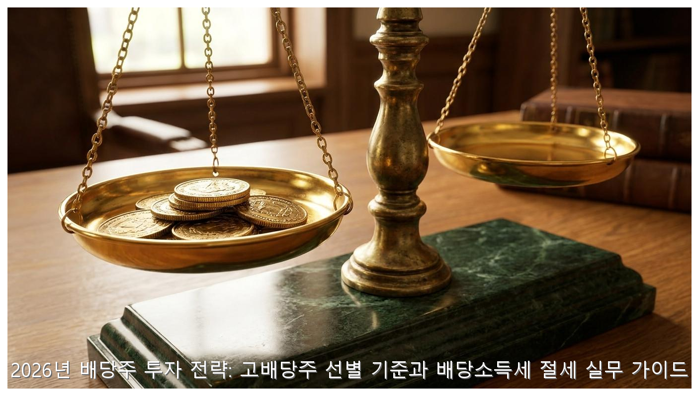 2026년 배당주 투자 전략: 고배당주 선별 기준과 배당소득세 절세 실무 가이드 핵심 안내 및 분석 인포그래픽 (4)