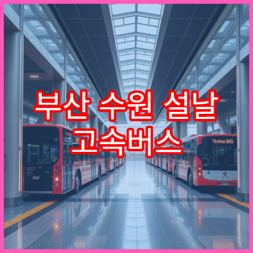 부산 수원 설날 고속버스 예매 일정표와 오픈 시간 알림 정보