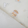 Bedding set for a baby crib 5 el Twins Via (poplin) Birds grey