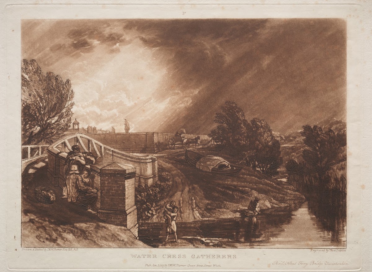 Watercress Gatherers Rails Head Ferry Bridge Twickenham 19th century