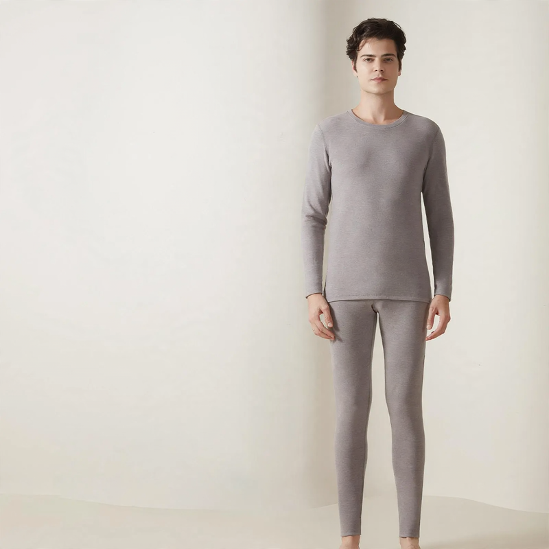 Thermo-Unterwäsche-Set für Damen und Herren, Rundhals