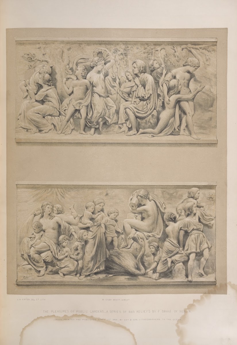 The pleasures of public gardens  a series of bas reliefs 1851   1853