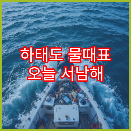 하태도 물때표 오늘 서남해 해루질 가능시간과 조석표