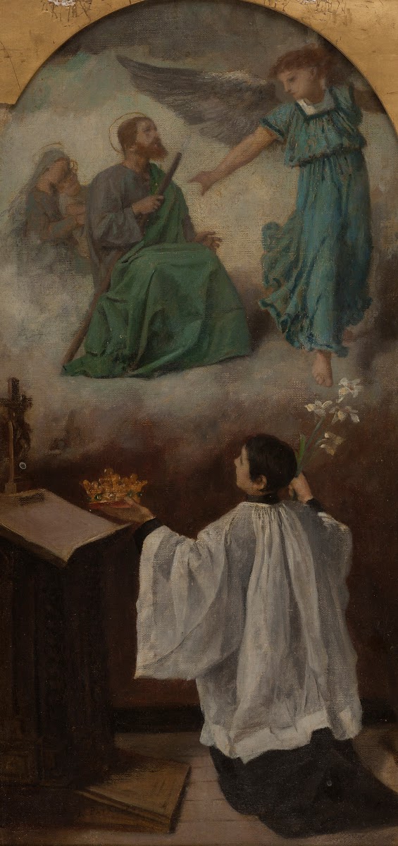 Saint Louis de Gonzague en contemplation devant les vertus de Jésus ou La vision