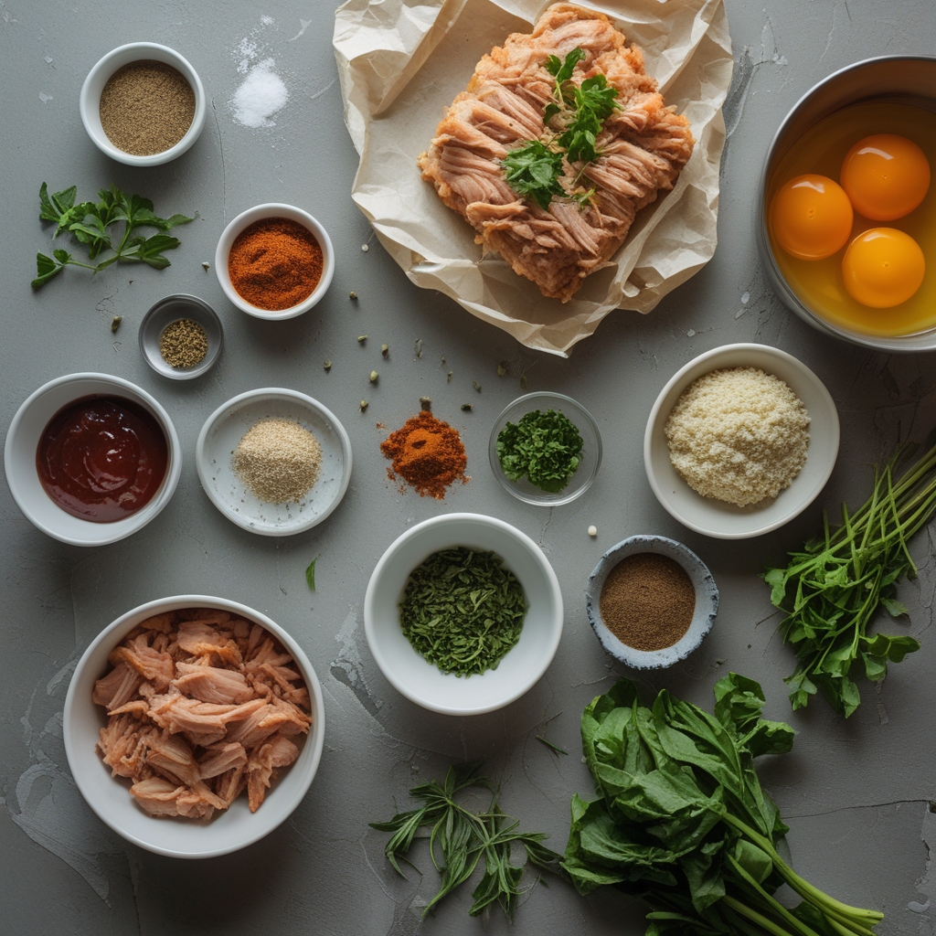 Ingredients for Juicy Pulled Pork Egg Rolls Recipe: Easy Homemade Appetizer for Family Nights