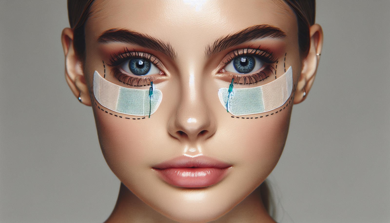Medical illustration showing neurological eyelid disorders and blepharospasm affecting eyelid muscle control with botox treatment options
