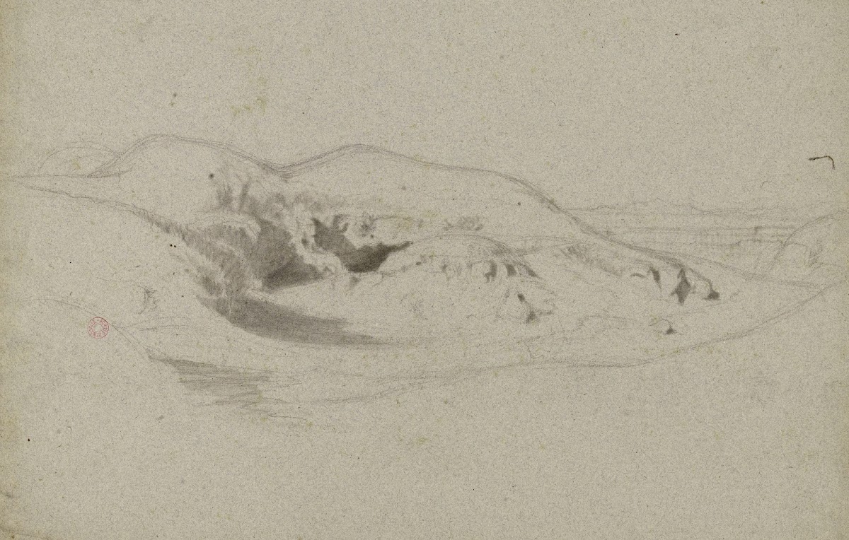 Paysage avec colline 19th century