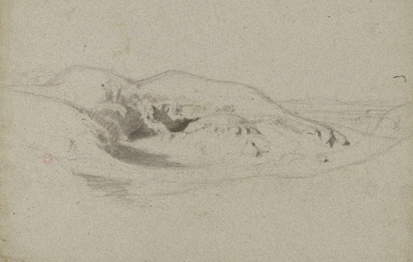 Paysage avec colline 19th century