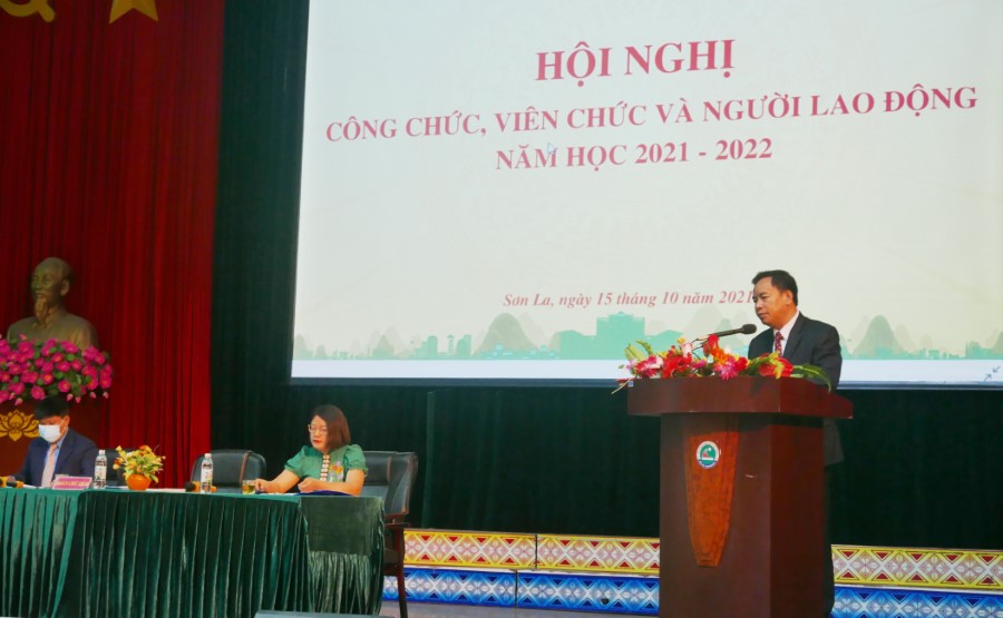 Hội nghị cán bộ, công chức, viên chức và người lao động  Trường Đại học Tây Bắc năm học 2021 - 2022