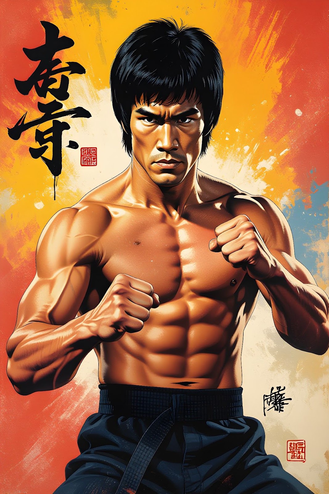 Bruce Lee Digital Art Picture