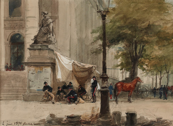 Campement dartillerie place de la Bourse 4 juin 1871 1871