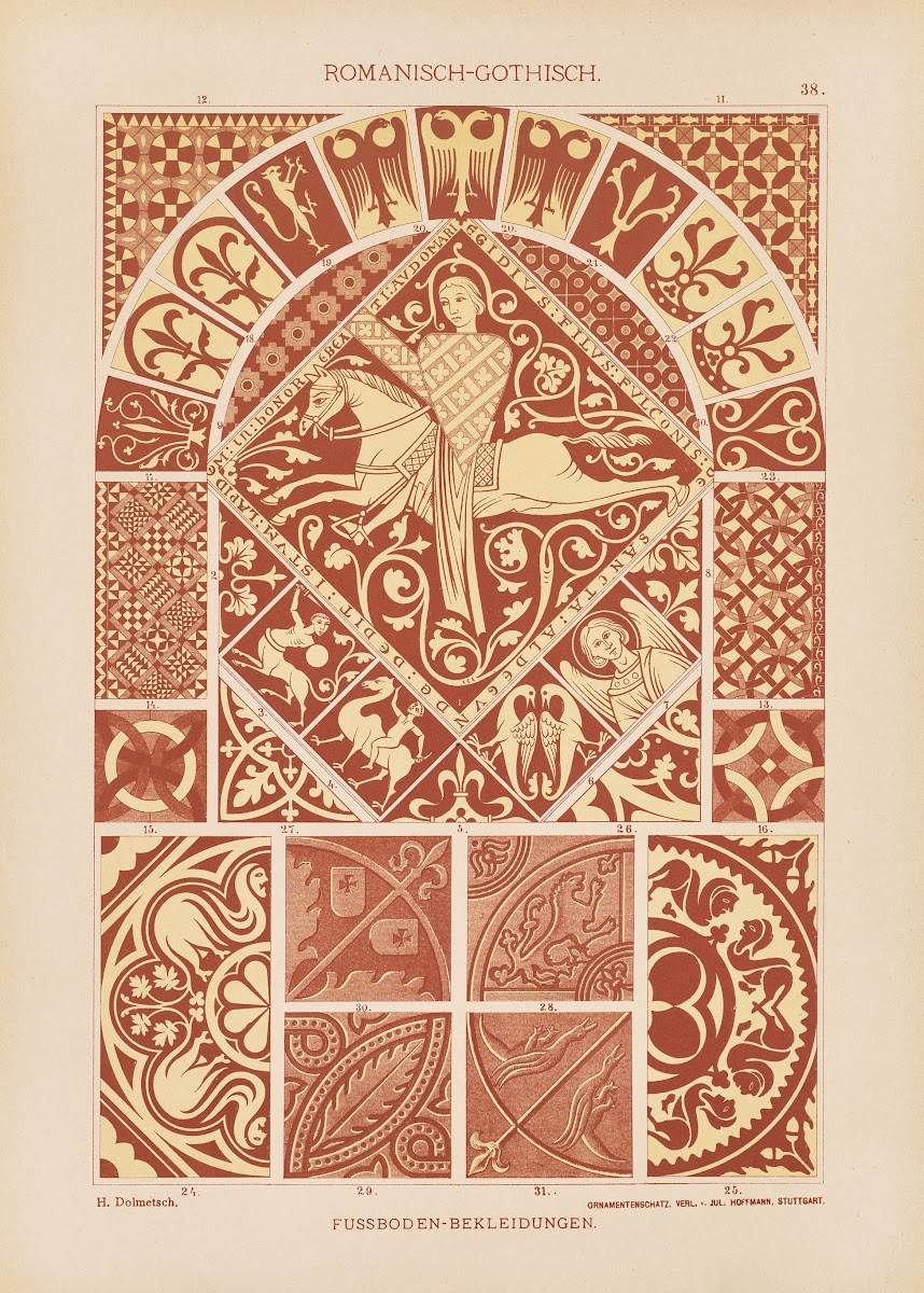 Romanisch Gotisch  Fussboden  Bekleidungen 1887