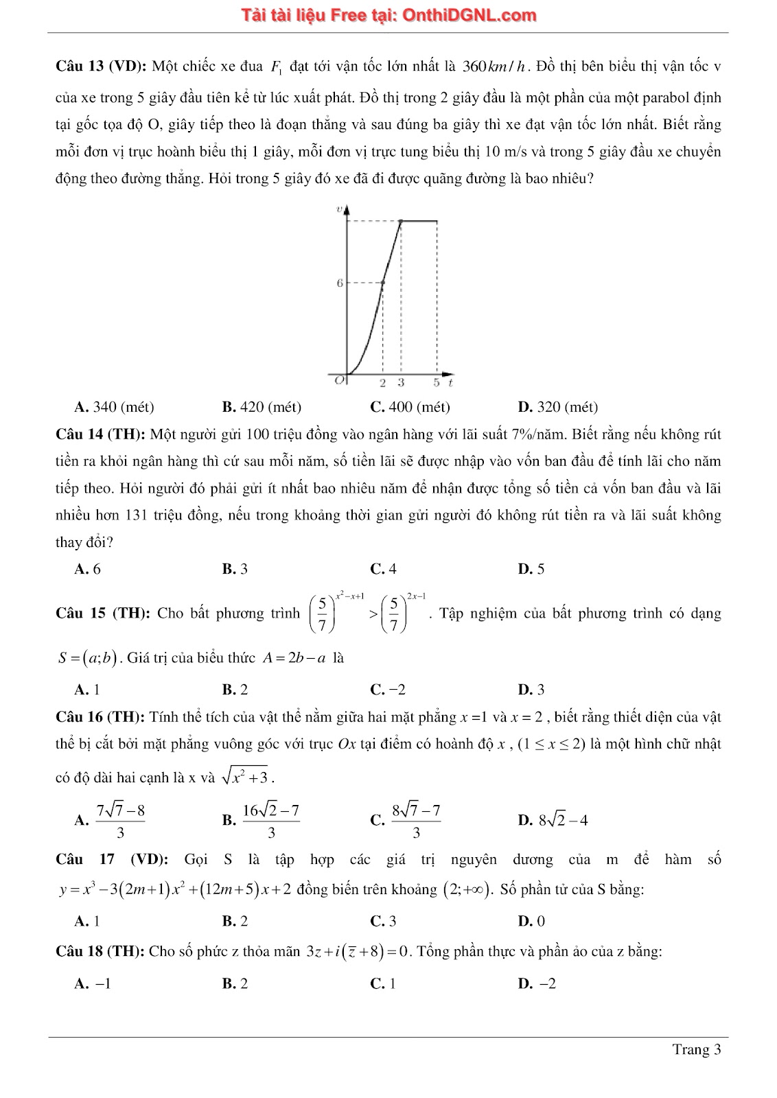 1300 bài tập môn Toán - Ôn thi ĐGNL ĐHQG Hà Nội Phần 1