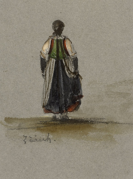 Etude de costume féminin zurichois 1833
