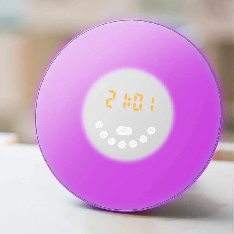 Intelligent alarm clock with light and FM radio