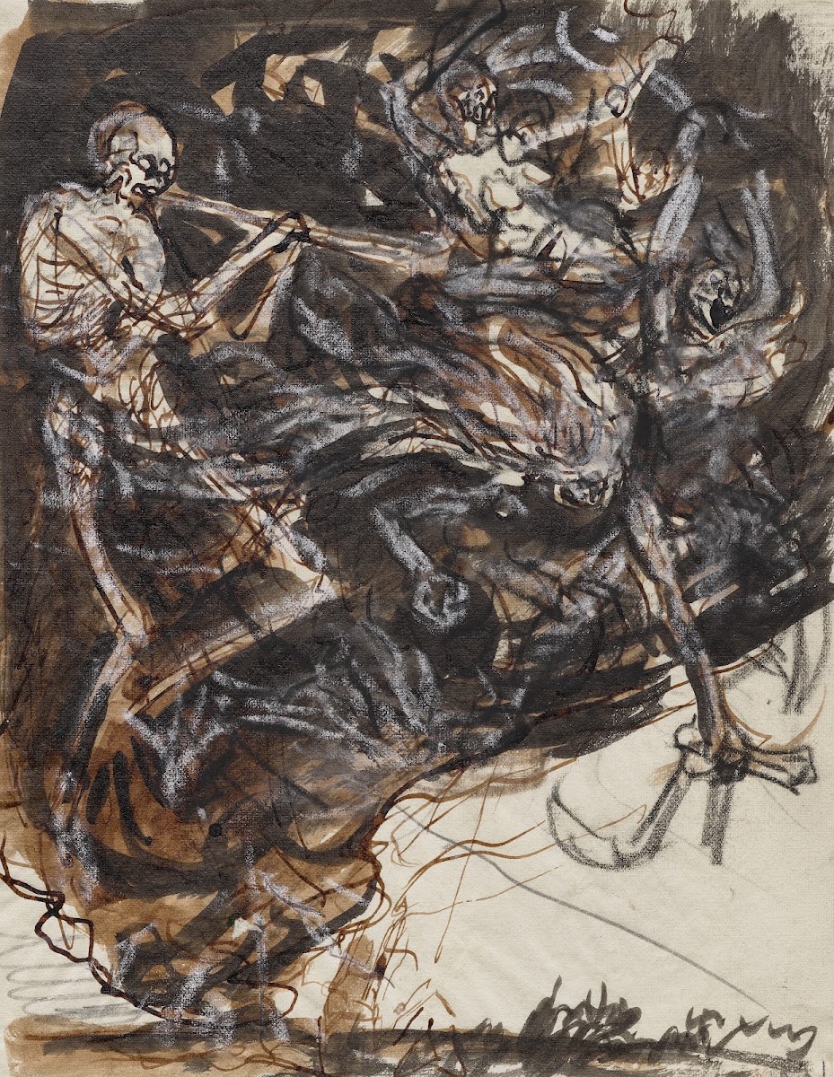 La Mort et les Passions fondant sur la terre 1914