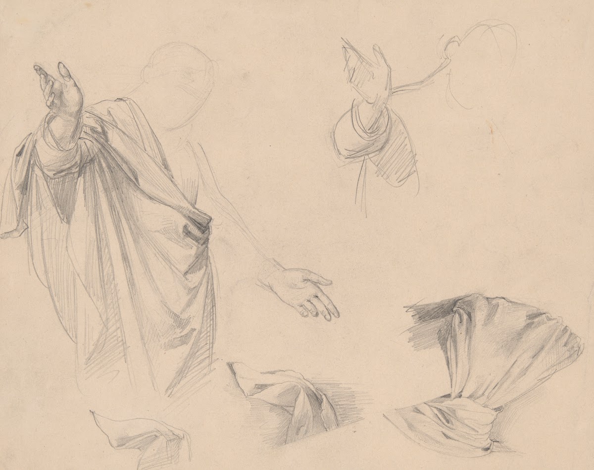 Study of figures in togas 1866 1867
