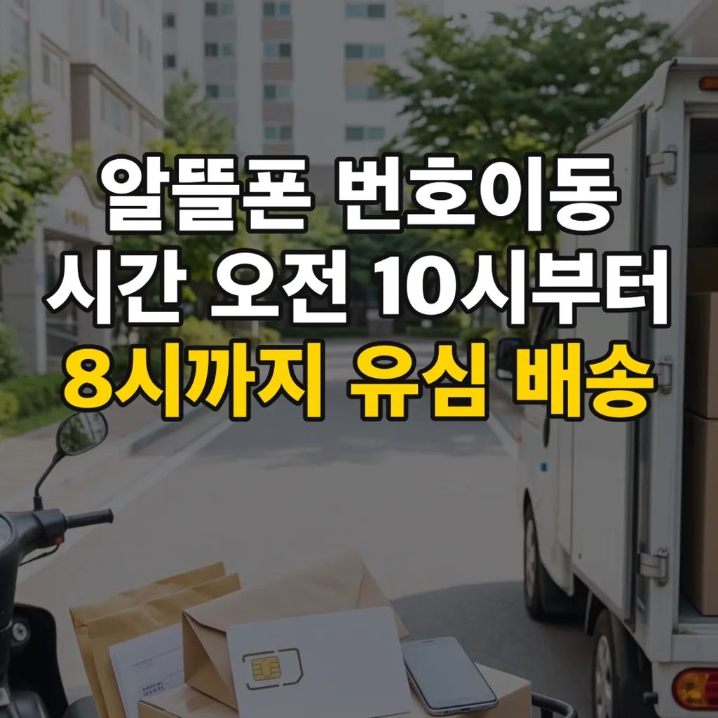 알뜰폰 번호이동 시간 오전 10시부터 8시까지 유심 배송