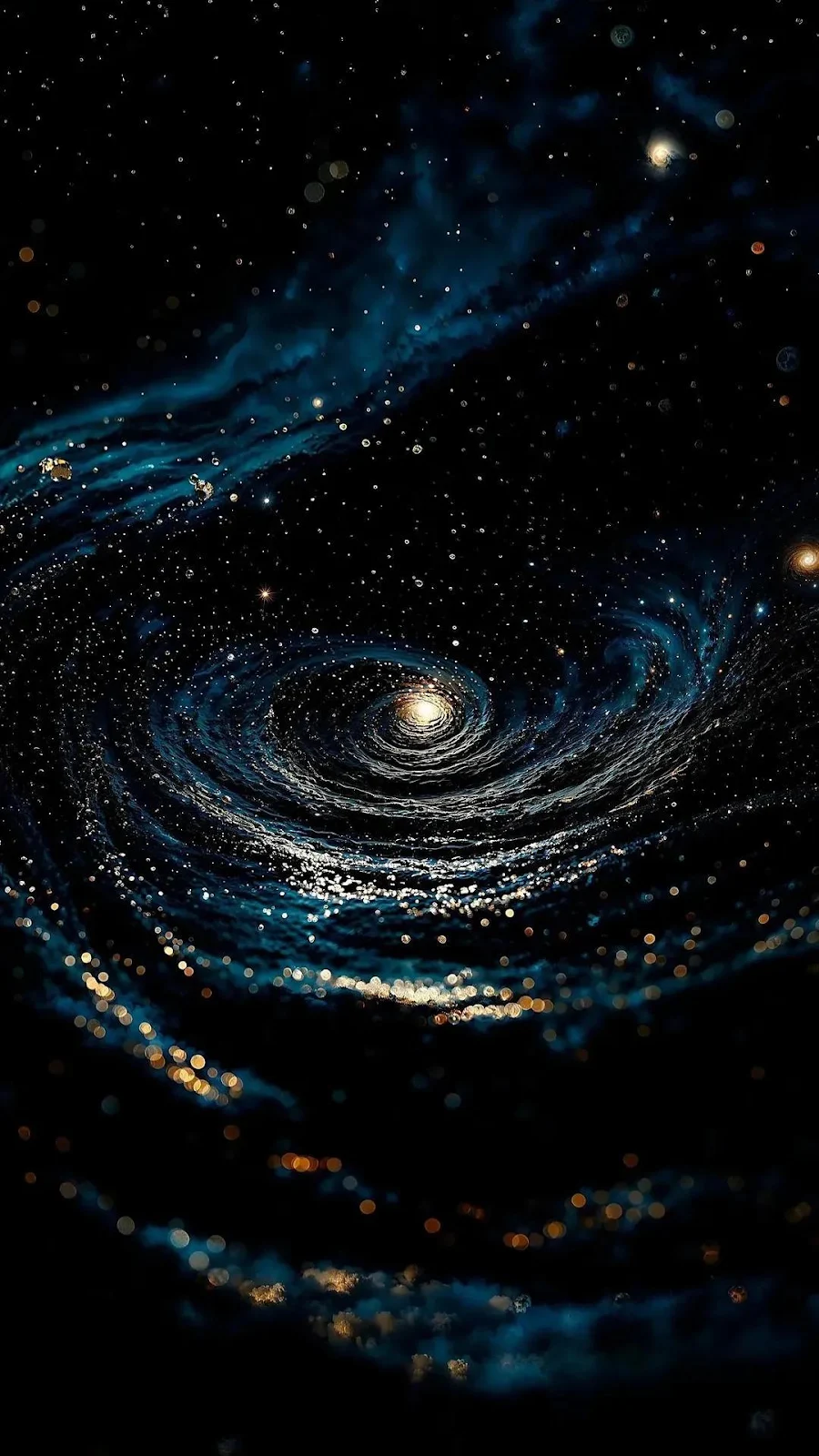 Swirling Cosmic Galaxy - Digital Art iPhone Wallpaper (1080x1919)