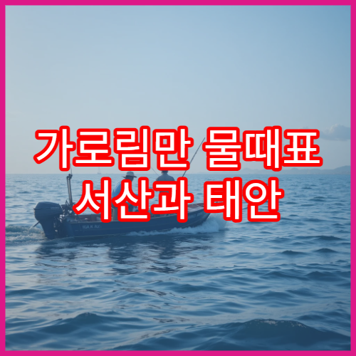 가로림만 물때표 서산과 태안 사이 해루질 가능한 시간 확인