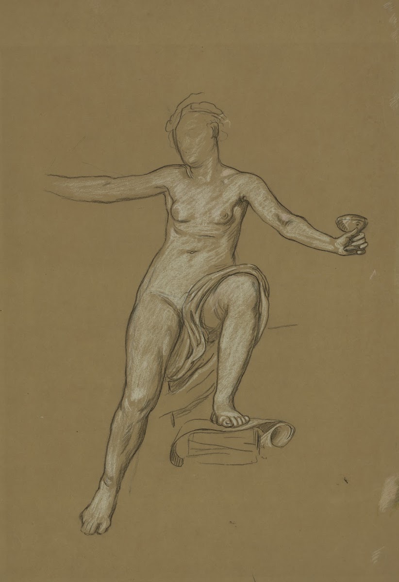Study for the central figure of Anarchy holding a chalice 1895