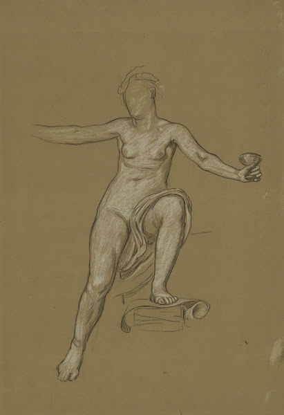 Study for the central figure of Anarchy holding a chalice 1895