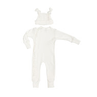Children's set Twins Ego Baby Girl (zipper suit and hat) 68s ecru
