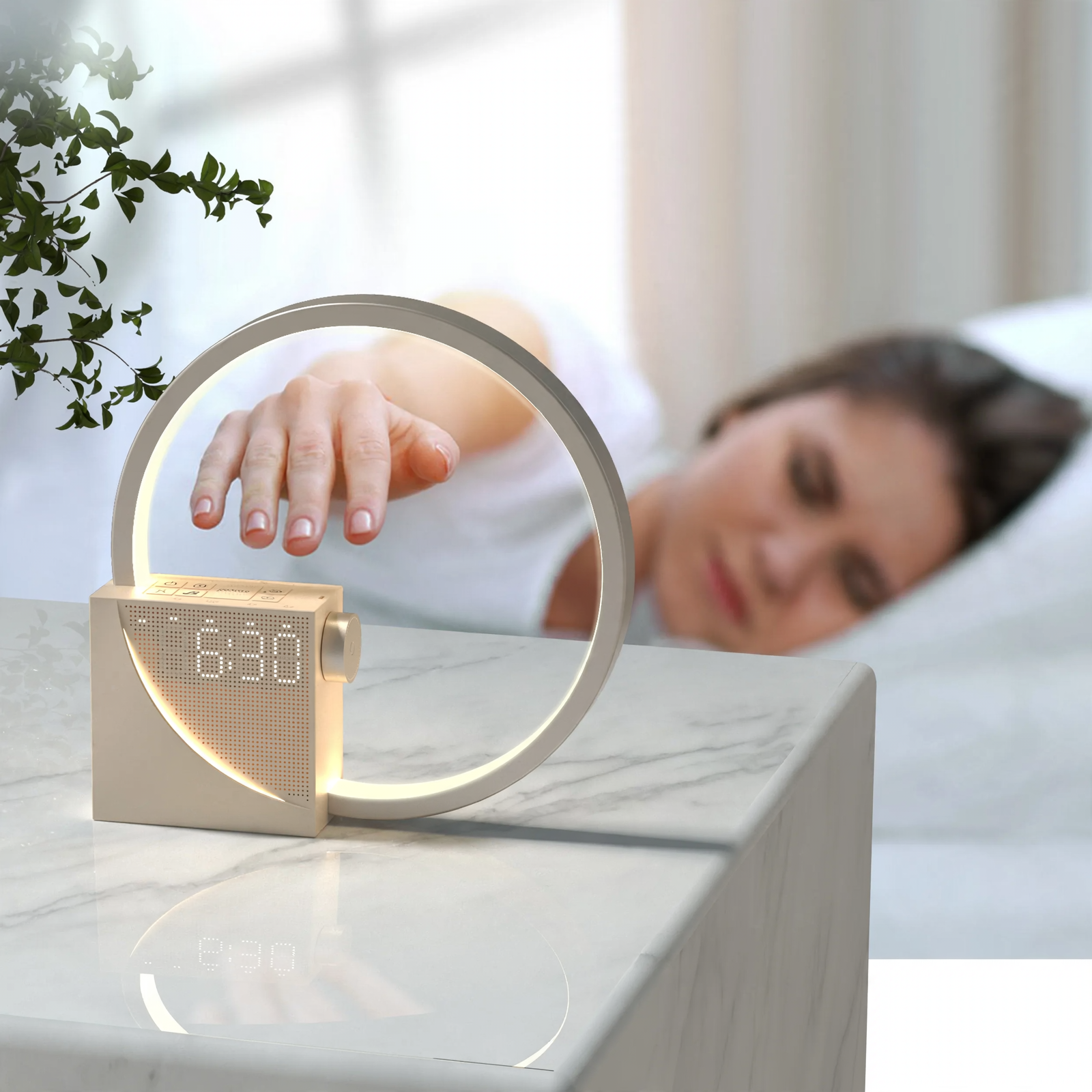Multifunctional AJ300D Wake-Up Light with USB Charging Function