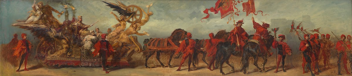 Entwurf zum Festzug 1879  Die Eisenbahner 1879
