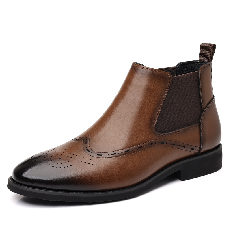 Men's Vintage Brogue Chelsea Boot